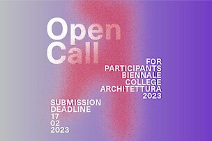 Open call Biennale College Architettura 2023
